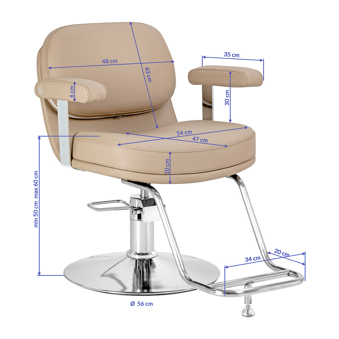 Frisörstol Omega Astra Beige - bild 9
