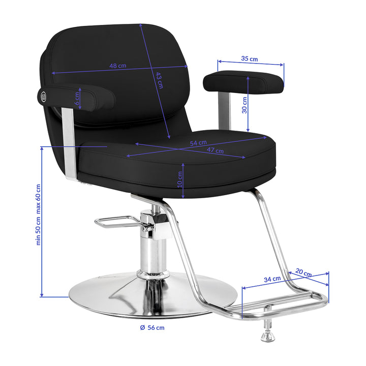 Frisörstol Omega Astra Svart - bild 10
