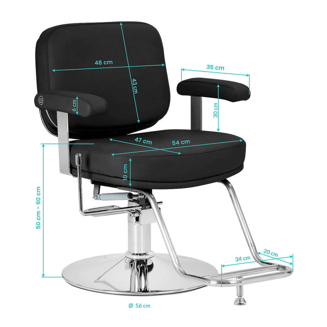 Frisörstol Omega Astra Plus Svart - bild 11
