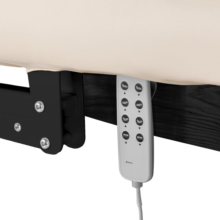 Massagebänk elektrisk Sillon Relax Crème-Svart - bild 7
