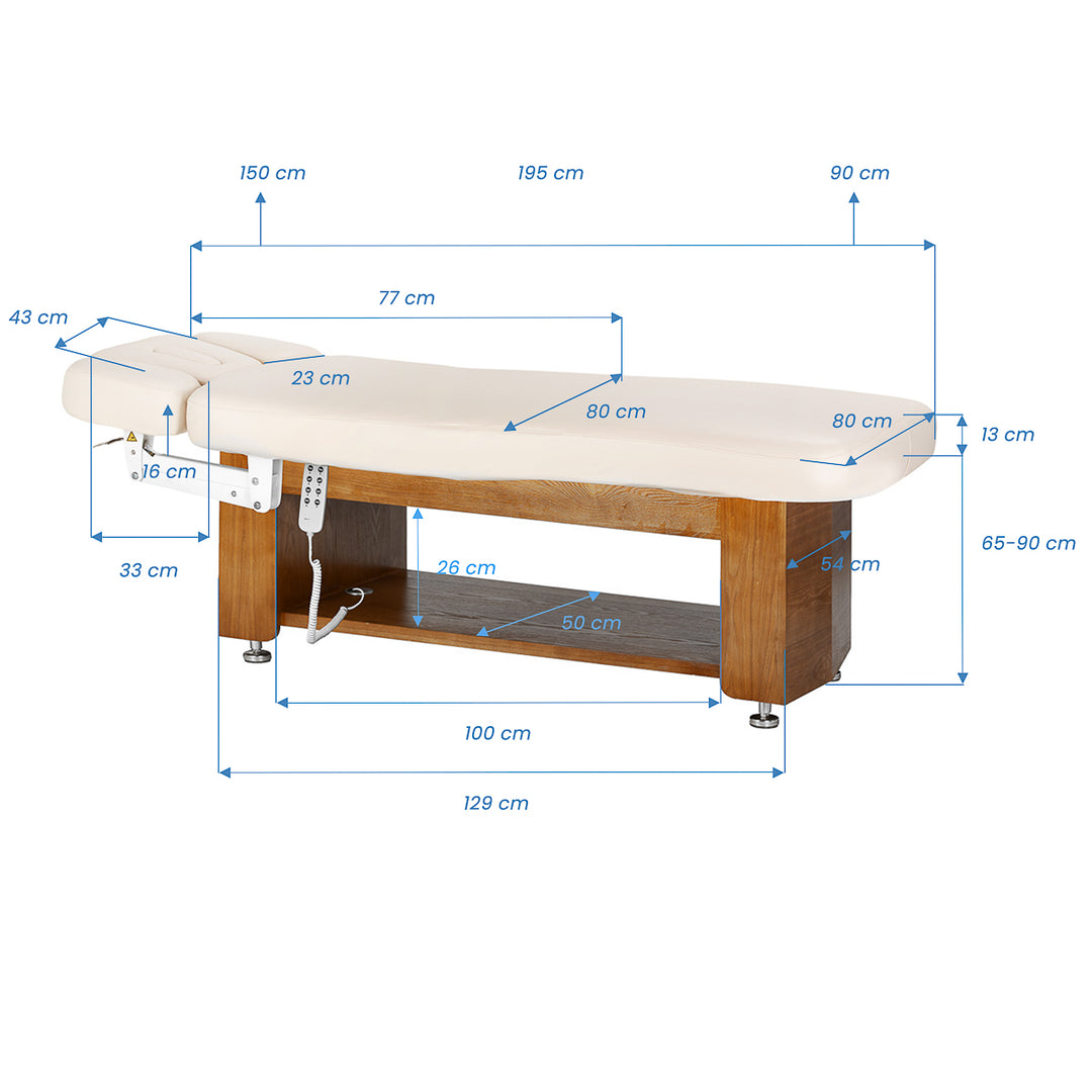 Massagebänk elektrisk Sillon Leisure Premium Crème - bild 19