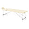 Massagebänk Hopfällbar Aluminium Balance 2 Zoner Crème