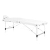 Massagebänk Hopfällbar Aluminium Balance 3 Zoner Vit