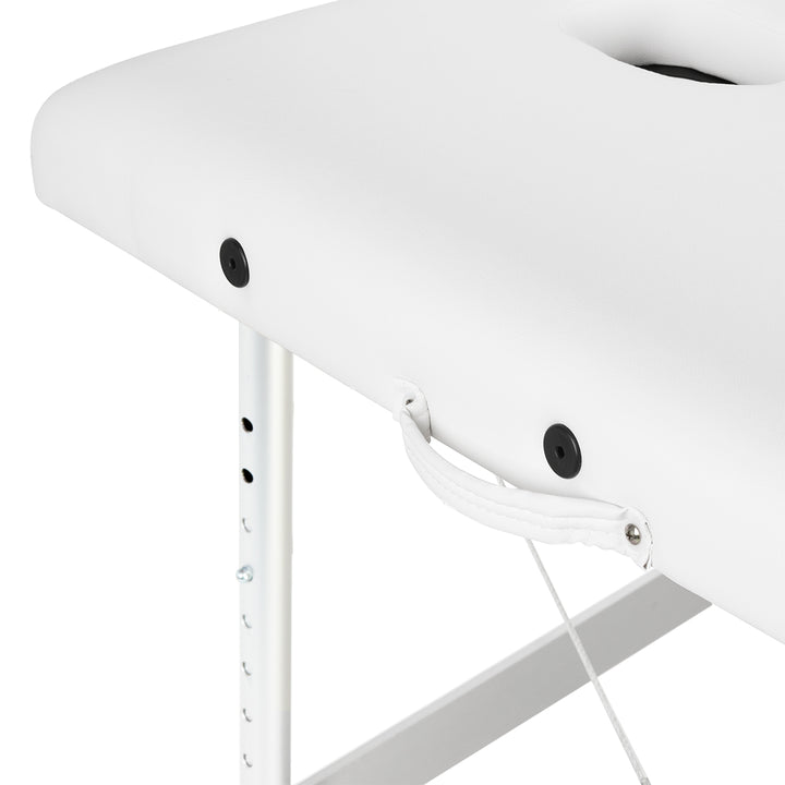 Massagebänk Hopfällbar Aluminium Balance 3 Zoner Vit