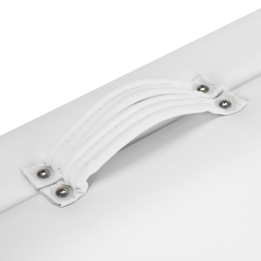 Massagebänk Hopfällbar Aluminium Balance 3 Zoner Vit