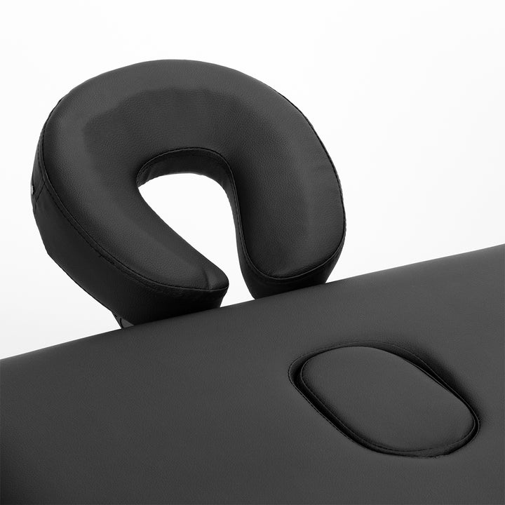 Massagebänk Hopfällbar Aluminium Balance 3 Zoner Svart