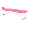 Massagebänk Hopfällbar Aluminium Balance 2 Zoner Rosa