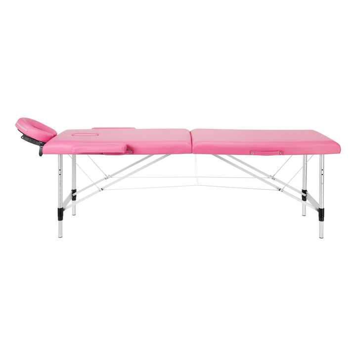 Massagebänk Hopfällbar Aluminium Balance 2 Zoner Rosa