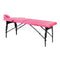 Massagebänk Hopfällbar Bokträ Balance 2 Zoner Rosa