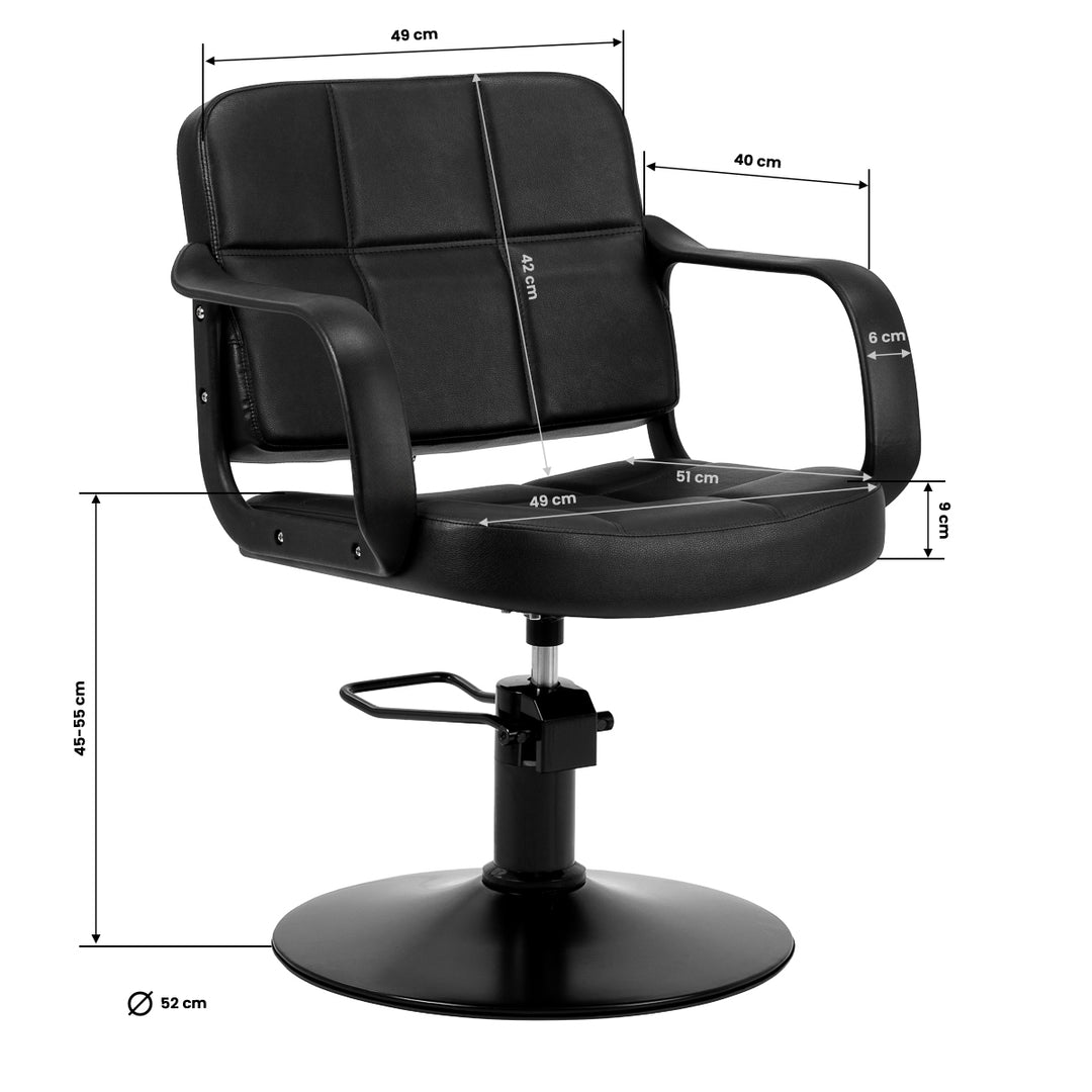 Frisörstol Hair System Komodo Svart - bild 10