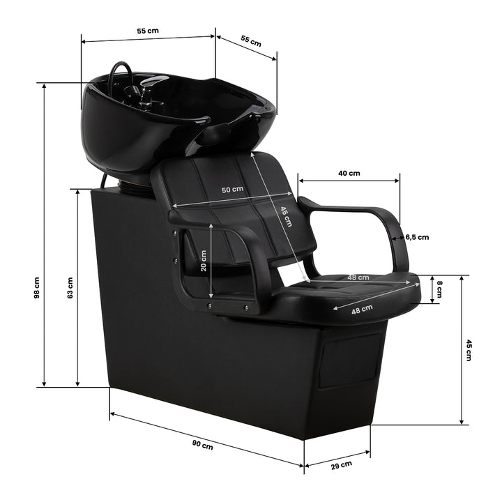 Tvättställ Hair System Komodo Svart - bild 12