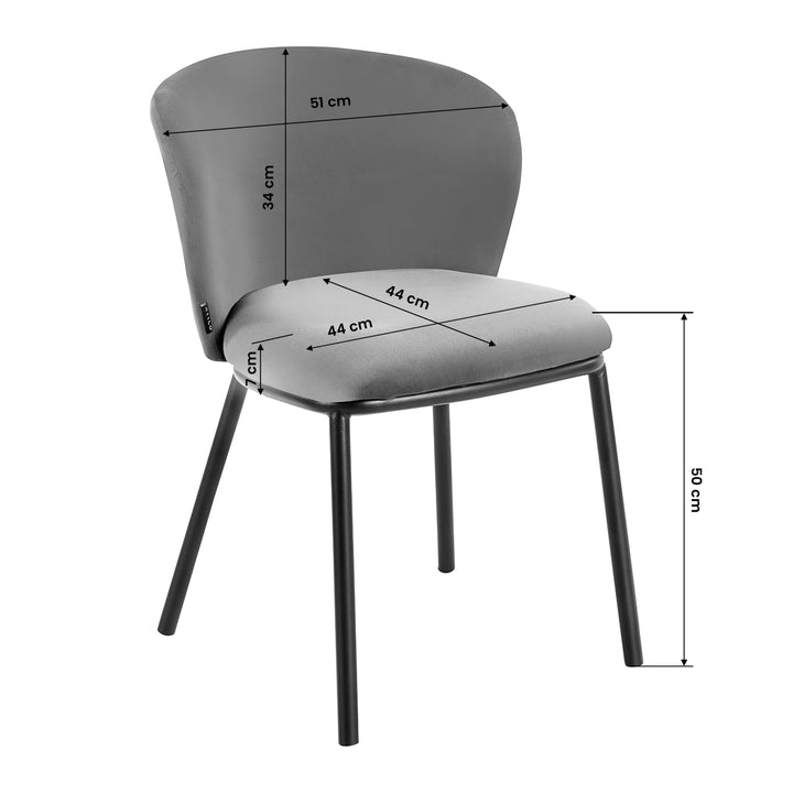 Salonstoel 4Rico Linea Grijs - afbeelding 8
