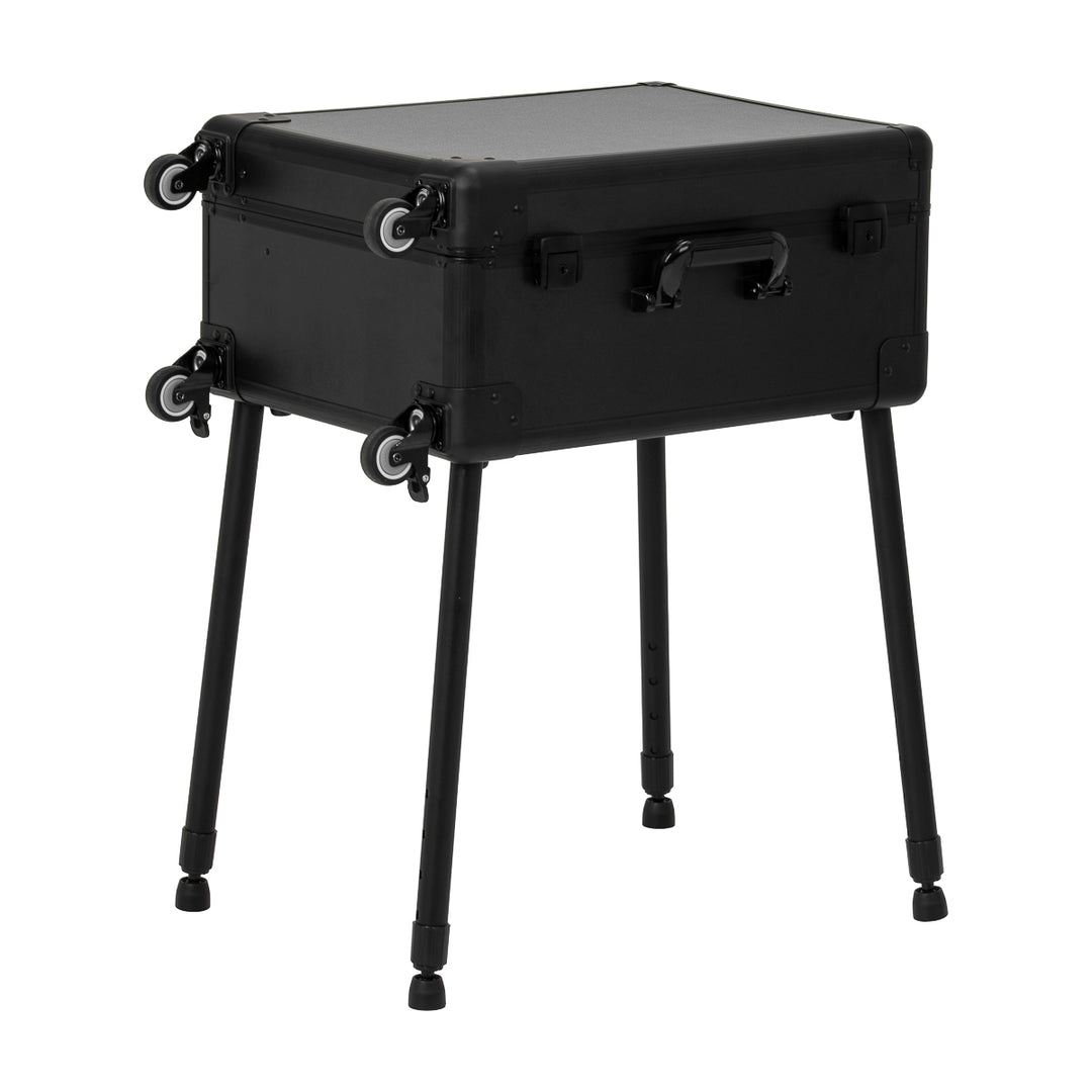 Make-up Koffer Mobiel Station Plus met Verlichte Spiegel en Speakers Zwart - afbeelding 2