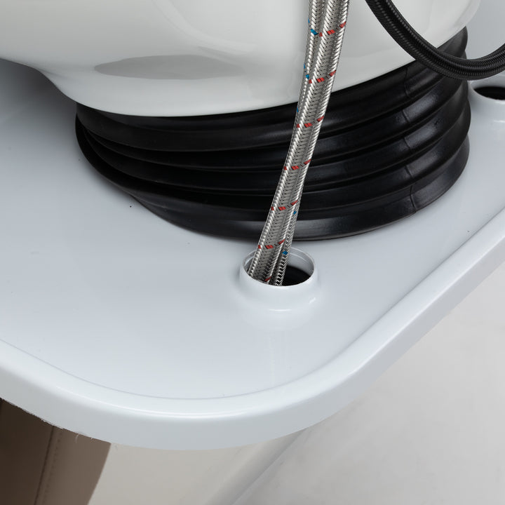 Schamponeringsstol med massage Gabbiano Ines elektriskt benstöd Beige - bild 16