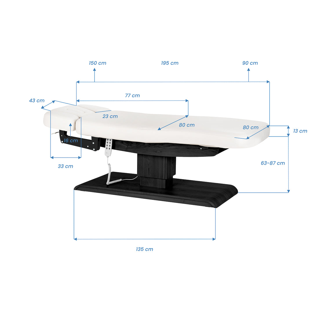 Massagetafel Elektrisch Sillon Relax Wit-Zwart - afbeelding 19