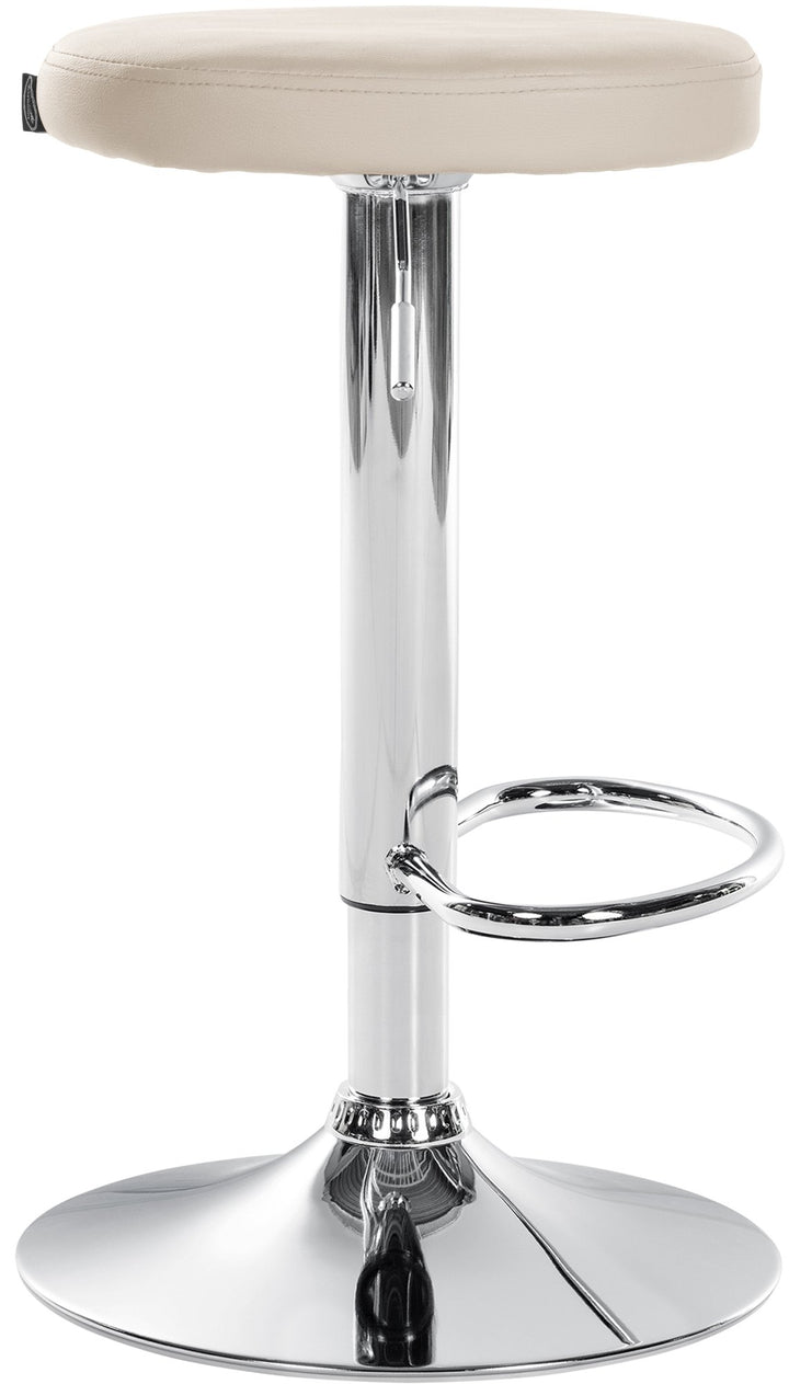 Barstol Konstläder Justerbar Vridbar 109 Krämfärgad - bild 4