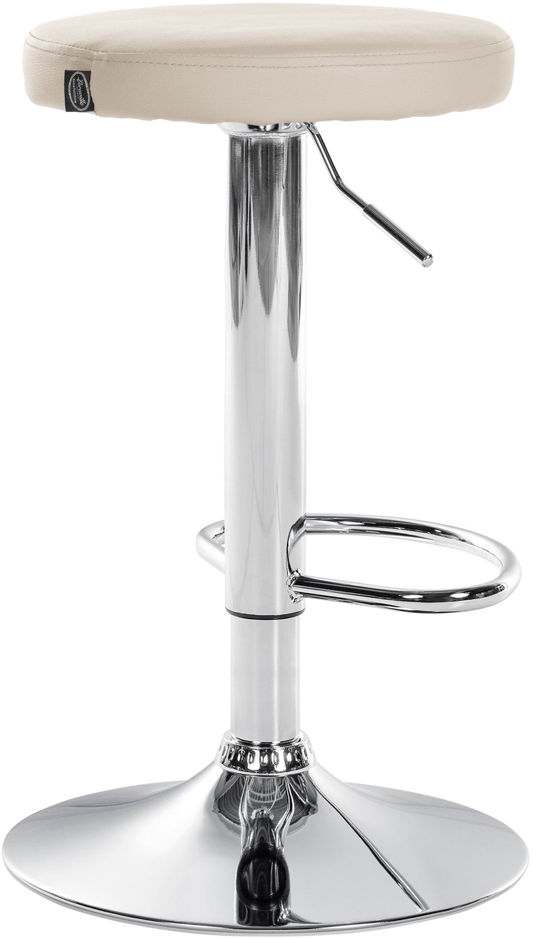 Barstol Konstläder Justerbar Vridbar 109 Krämfärgad - bild 5