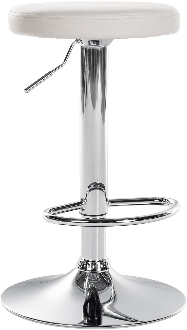 Barstol Konstläder Justerbar Vridbar 109 Vit