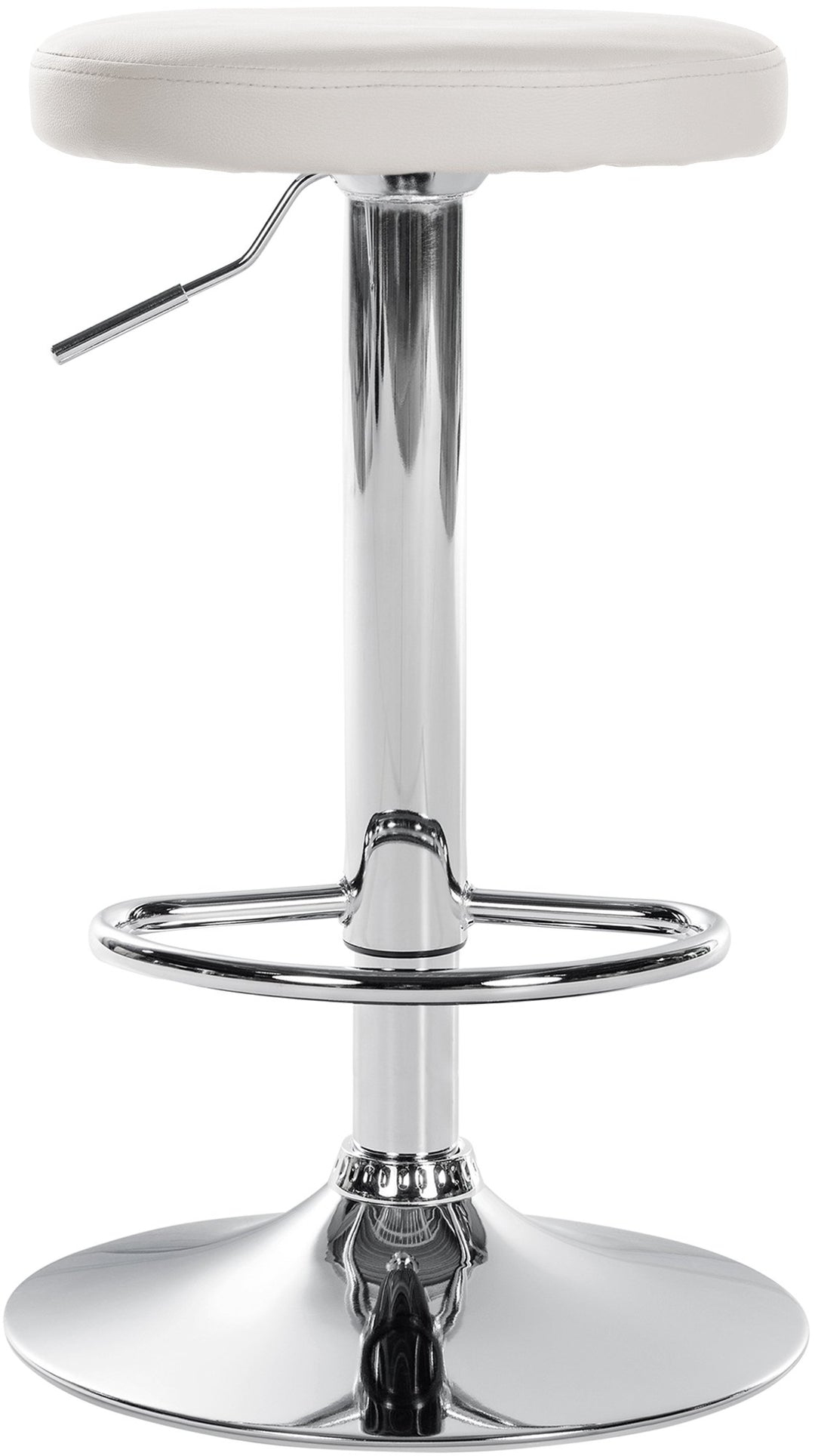 Barstol Konstläder Justerbar Vridbar 109 Vit - bild 3
