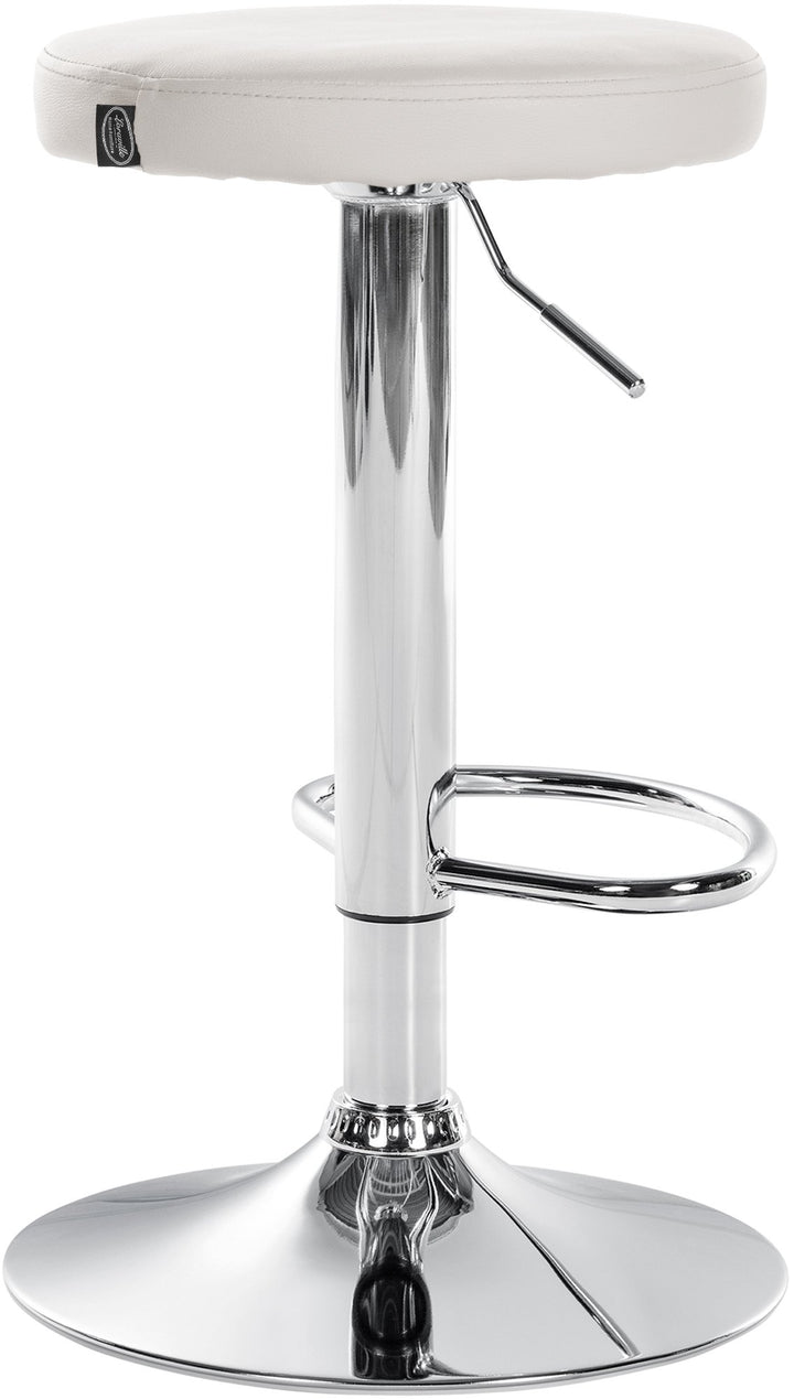 Barstol Konstläder Justerbar Vridbar 109 Vit - bild 5