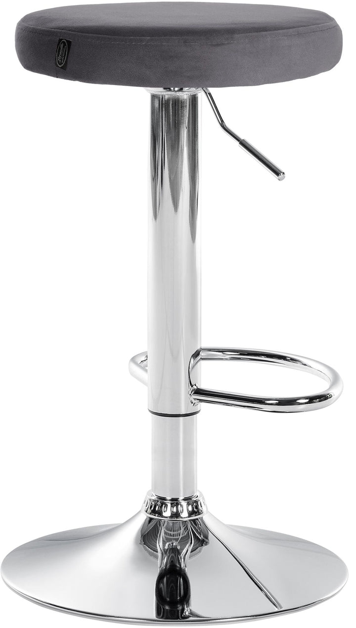 Barstol Sammet Justerbar Vridbar 109 Mörkgrå - bild 5
