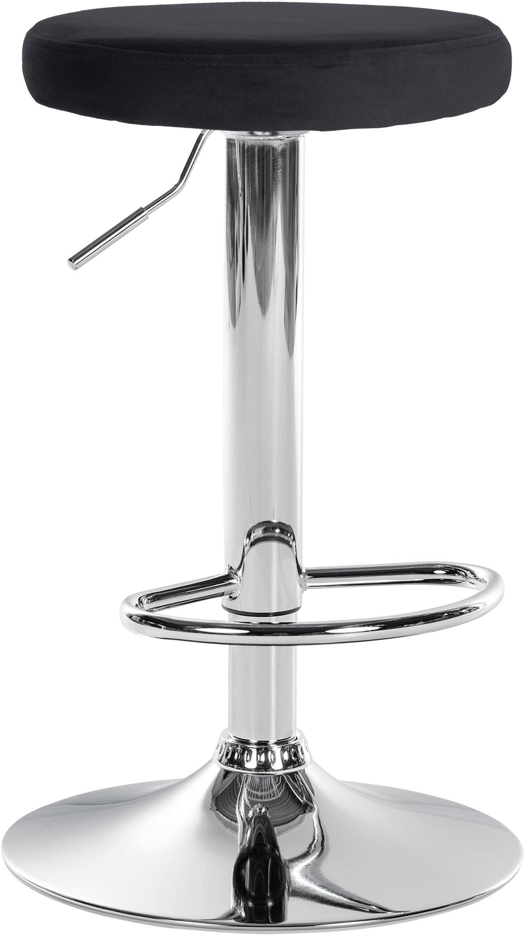 Barstol Sammet Justerbar Vridbar 109 Svart
