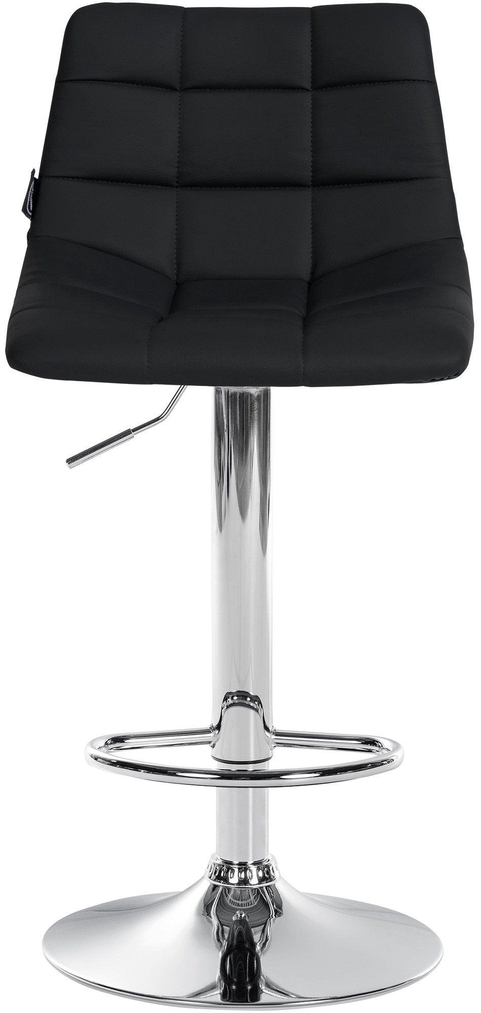 Set med 2 Barstolar med ryggstöd Konstläder Justerbar Vridbar 107 Svart - bild 4