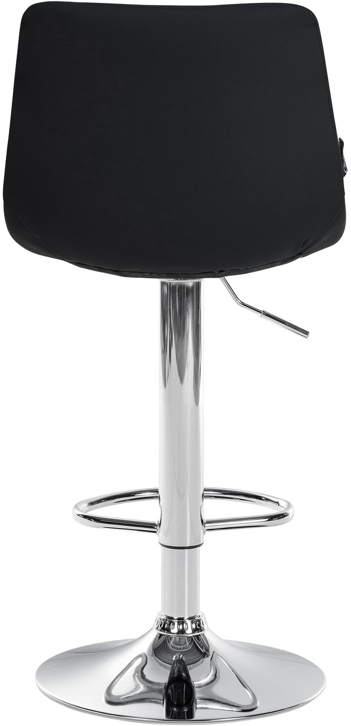 Set med 2 Barstolar med ryggstöd Konstläder Justerbar Vridbar 107 Svart - bild 7