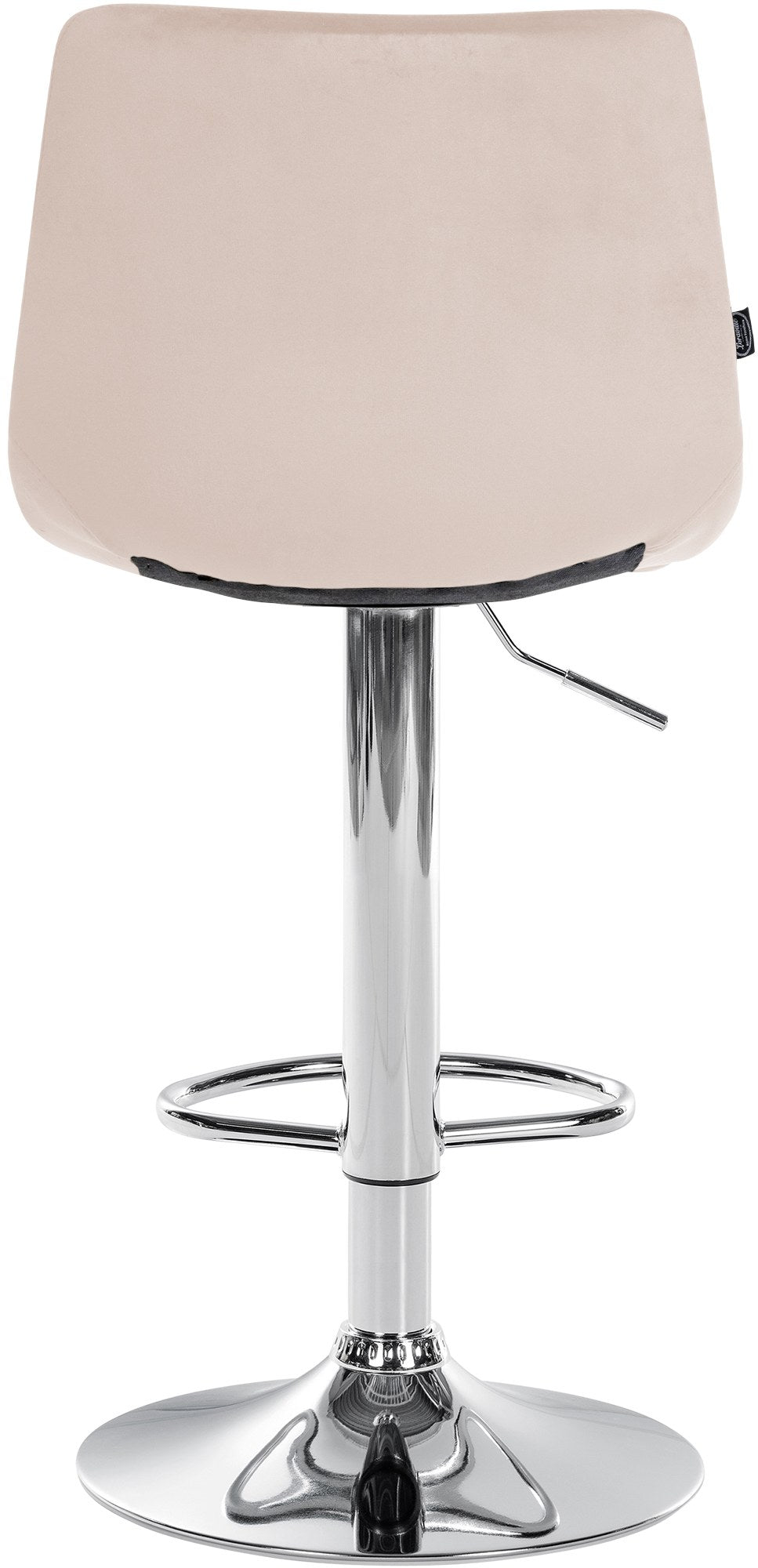 Set med 2 Barstolar med ryggstöd Sammet Justerbar Vridbar 107 Beige - bild 7