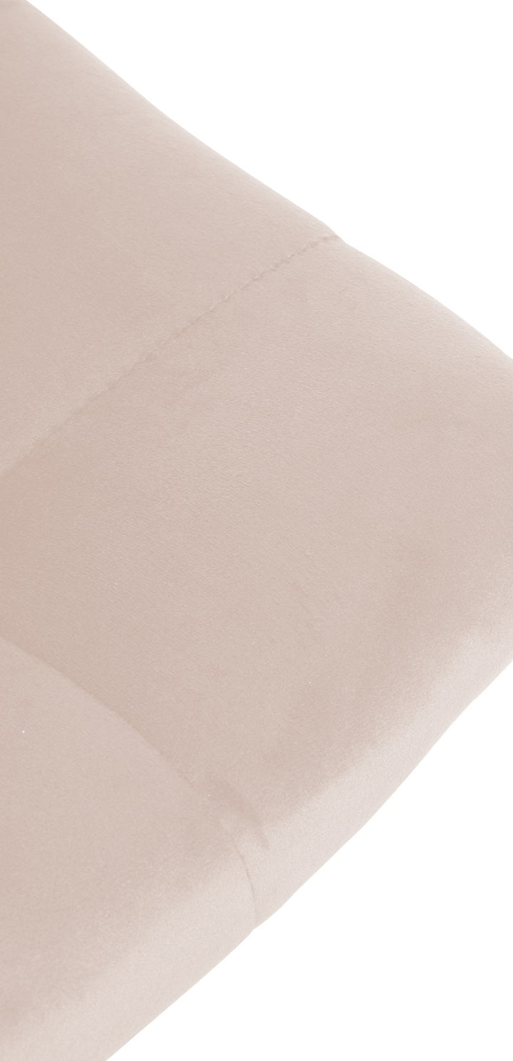 Set med 2 Barstolar med ryggstöd Sammet Justerbar Vridbar 107 Beige - bild 8