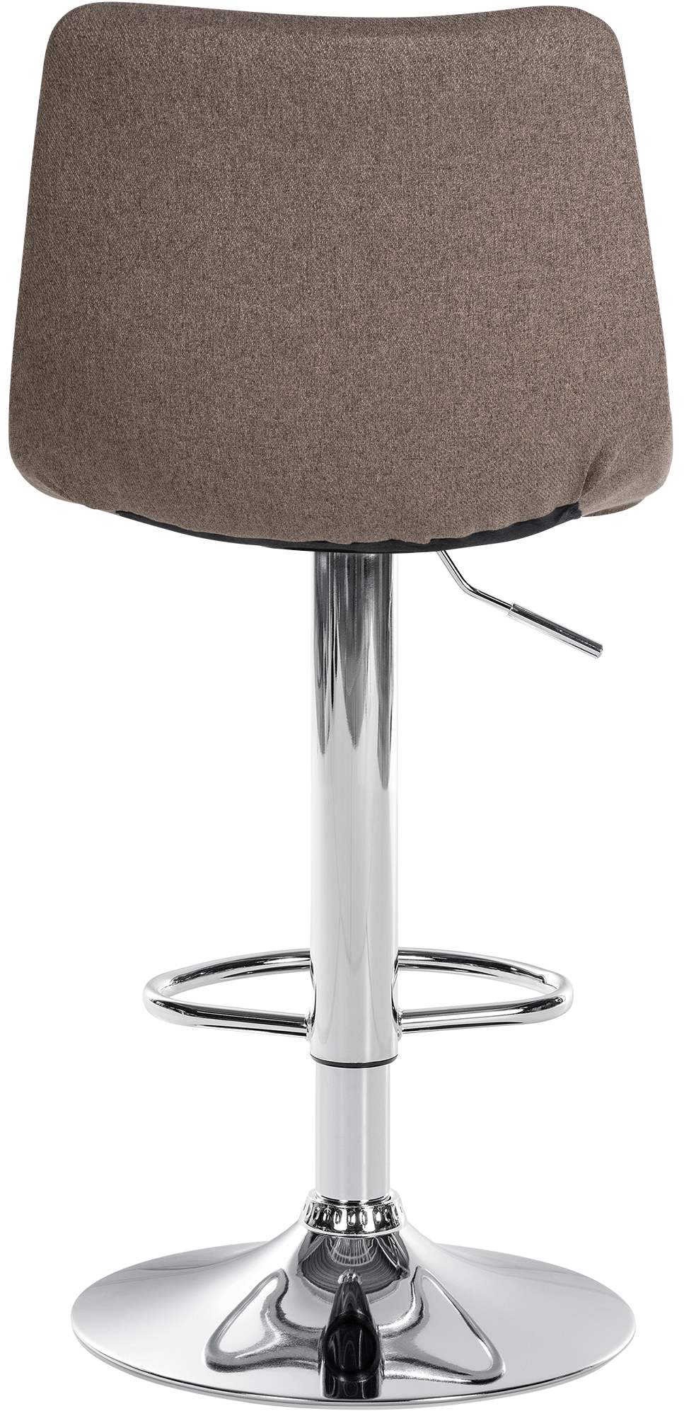 Set med 2 Barstolar med ryggstöd Tyg Justerbar Vridbar 107 Taupe - bild 7