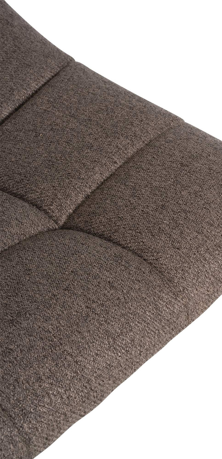 Set med 2 Barstolar med ryggstöd Tyg Justerbar Vridbar 107 Taupe - bild 8