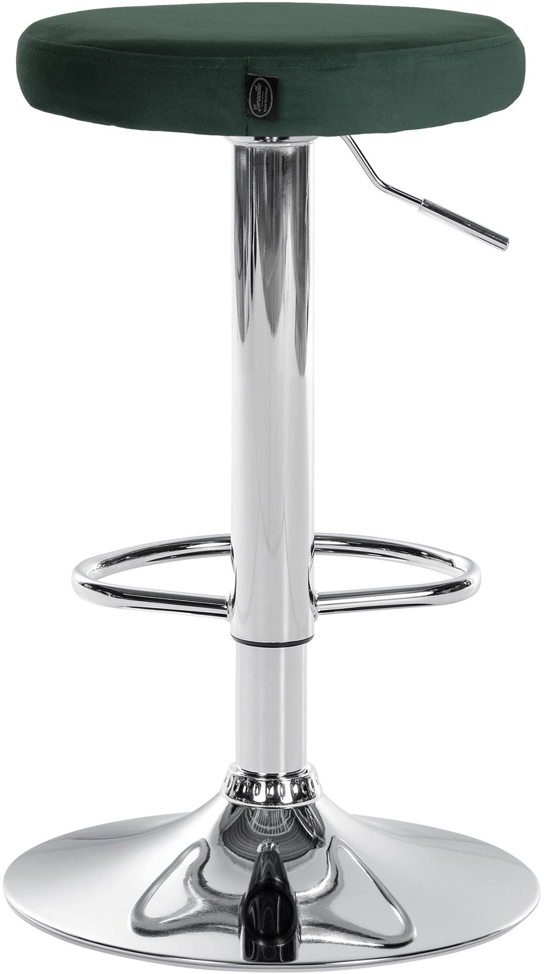Set med 2 Barstolar Sammet Justerbar Vridbar 109 Grön - bild 6