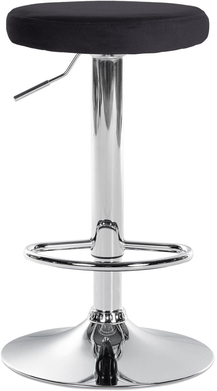 Set med 2 Barstolar Sammet Justerbar Vridbar 109 Svart - bild 3