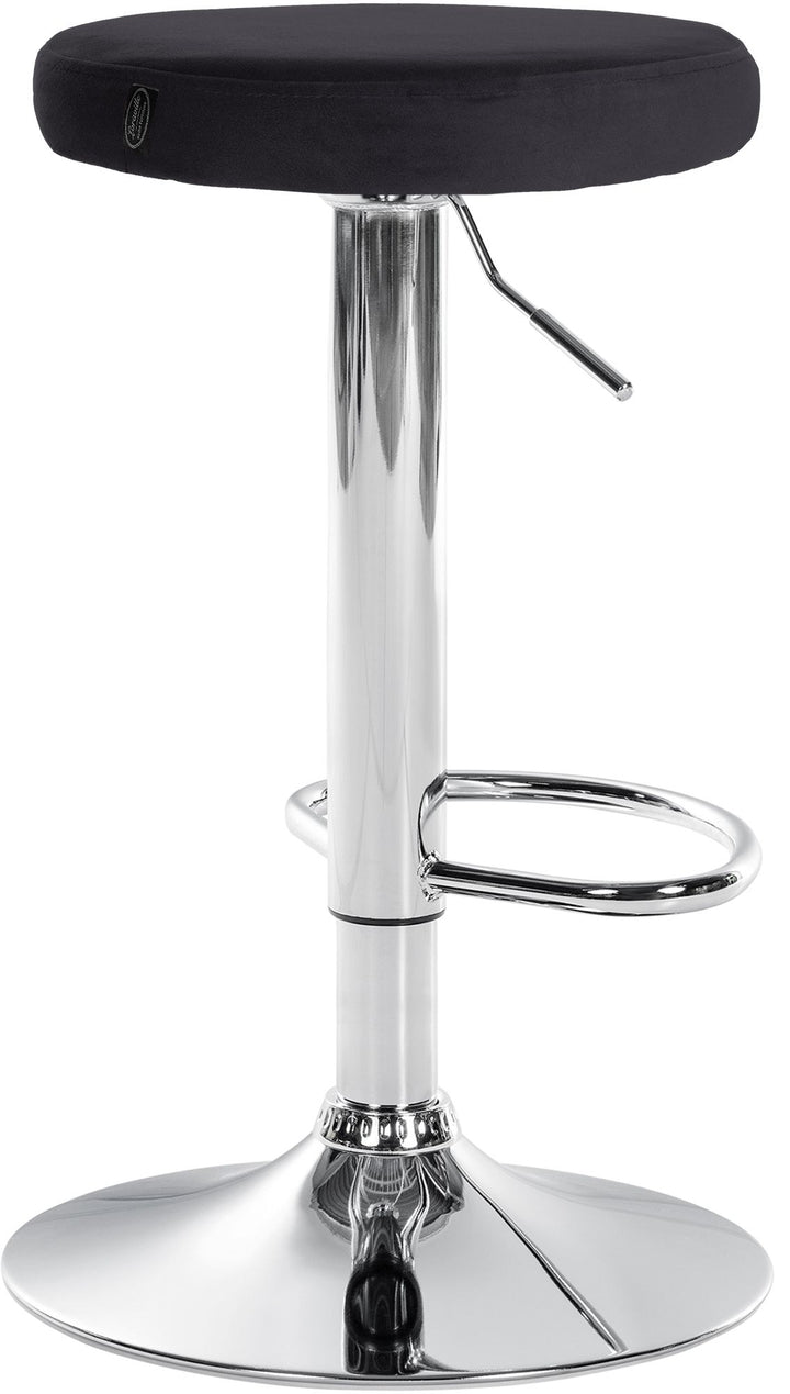 Set med 2 Barstolar Sammet Justerbar Vridbar 109 Svart - bild 5