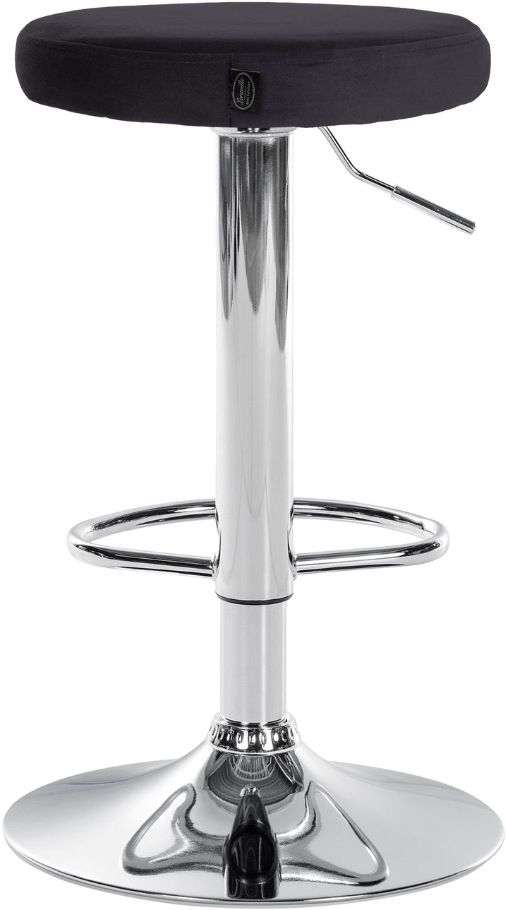 Set med 2 Barstolar Sammet Justerbar Vridbar 109 Svart - bild 6