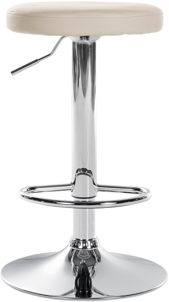 Set med 2 Barstolar Konstläder Justerbar Vridbar 109 Krämfärgad - bild 3