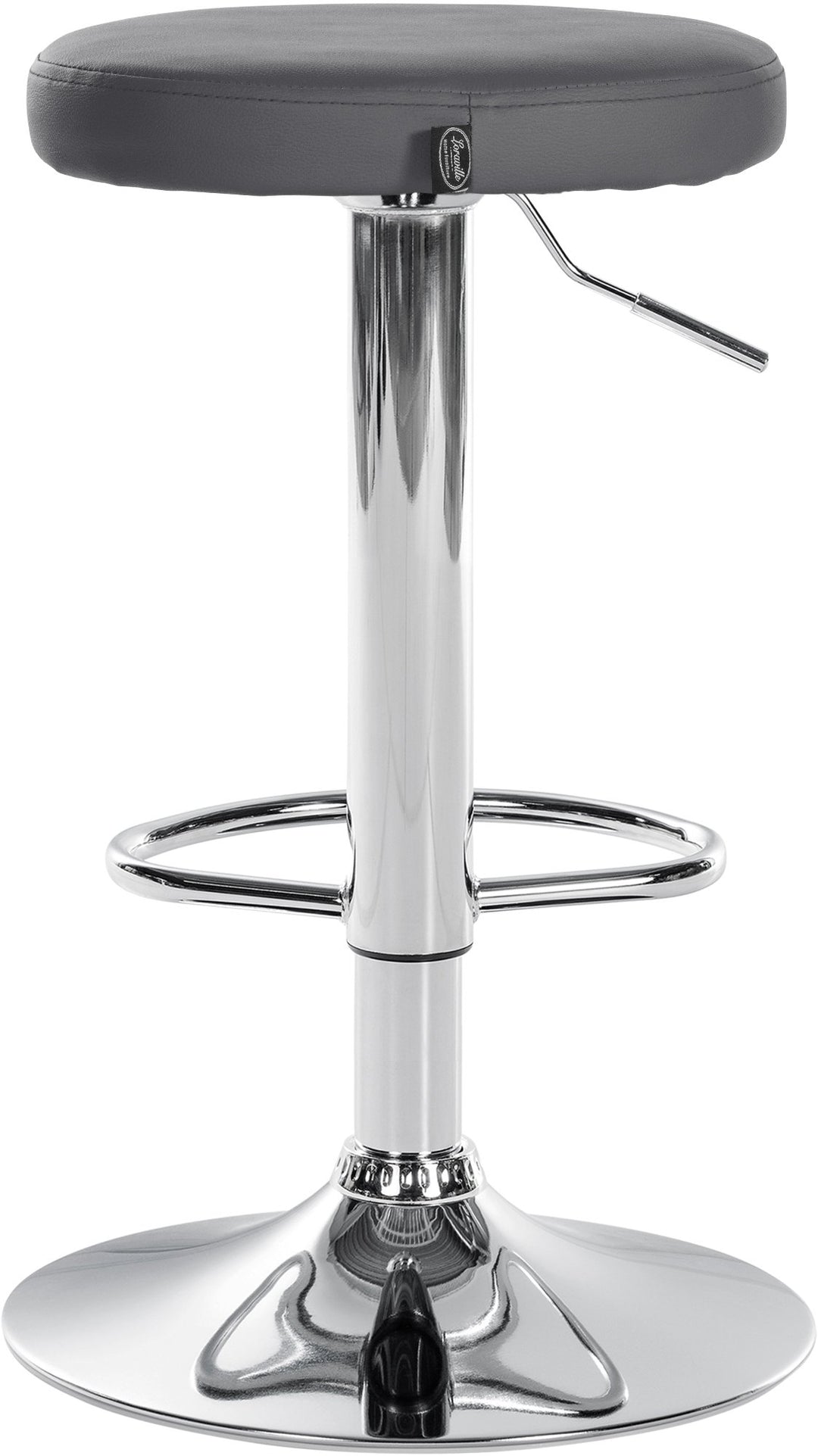 Set med 2 Barstolar Konstläder Justerbar Vridbar 109 Grå - bild 6