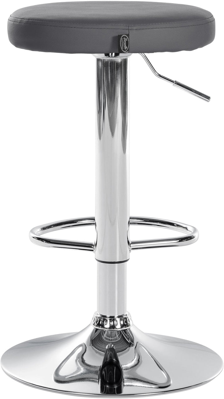 Set med 2 Barstolar Konstläder Justerbar Vridbar 109 Grå - bild 6