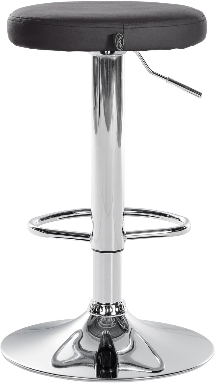 Set med 2 Barstolar Konstläder Justerbar Vridbar 109 Svart - bild 6