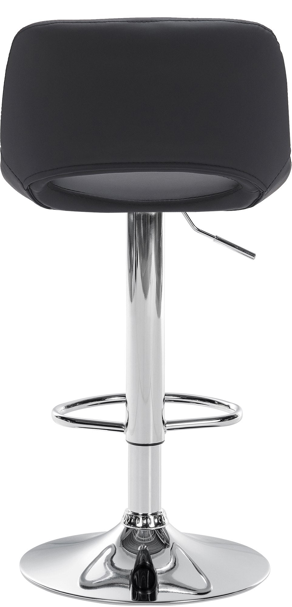 Set med 2 Barstolar med ryggstöd Konstläder Justerbar Vridbar 106 Svart - bild 4