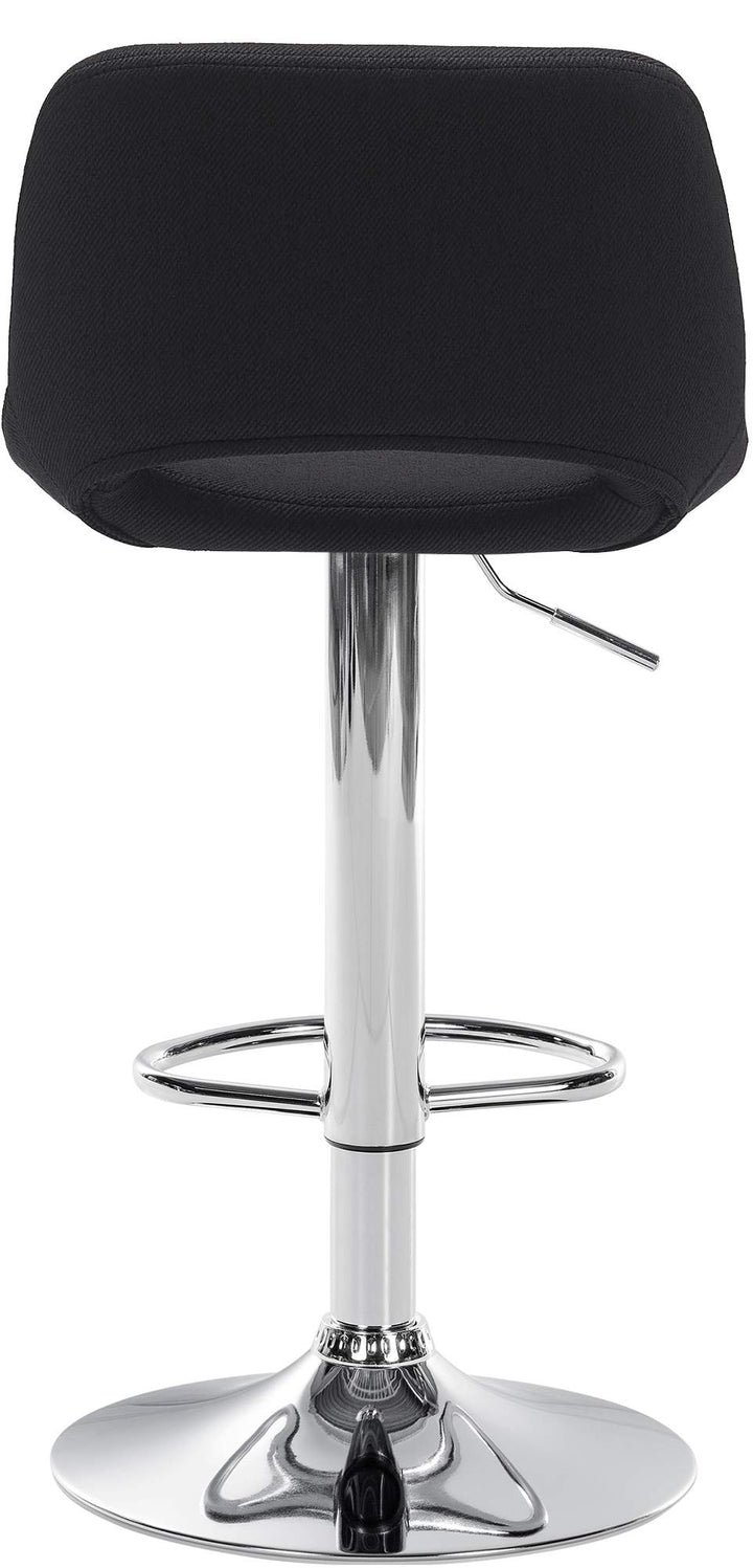 Set med 2 Barstolar med ryggstöd Tyg Justerbar Vridbar 106 Svart - bild 4