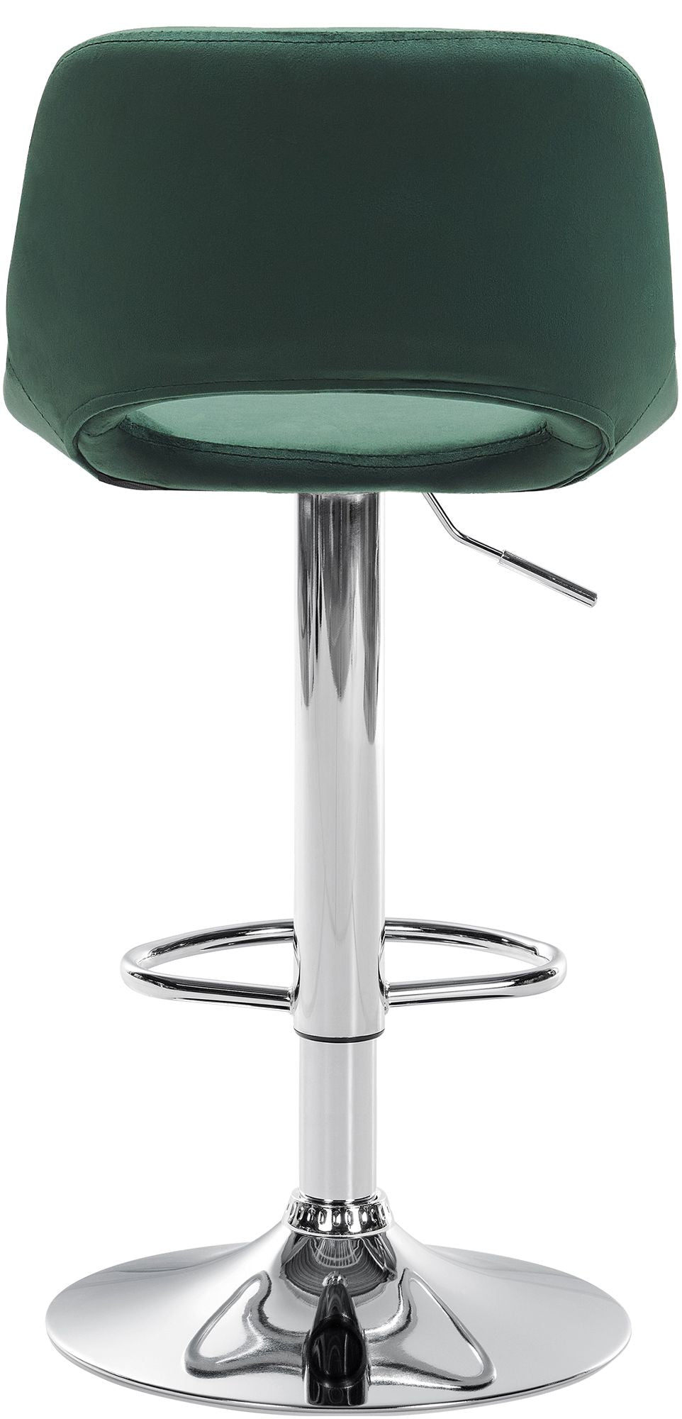 Set med 2 Barstolar med ryggstöd Sammet Justerbar Vridbar 106 Grön - bild 4