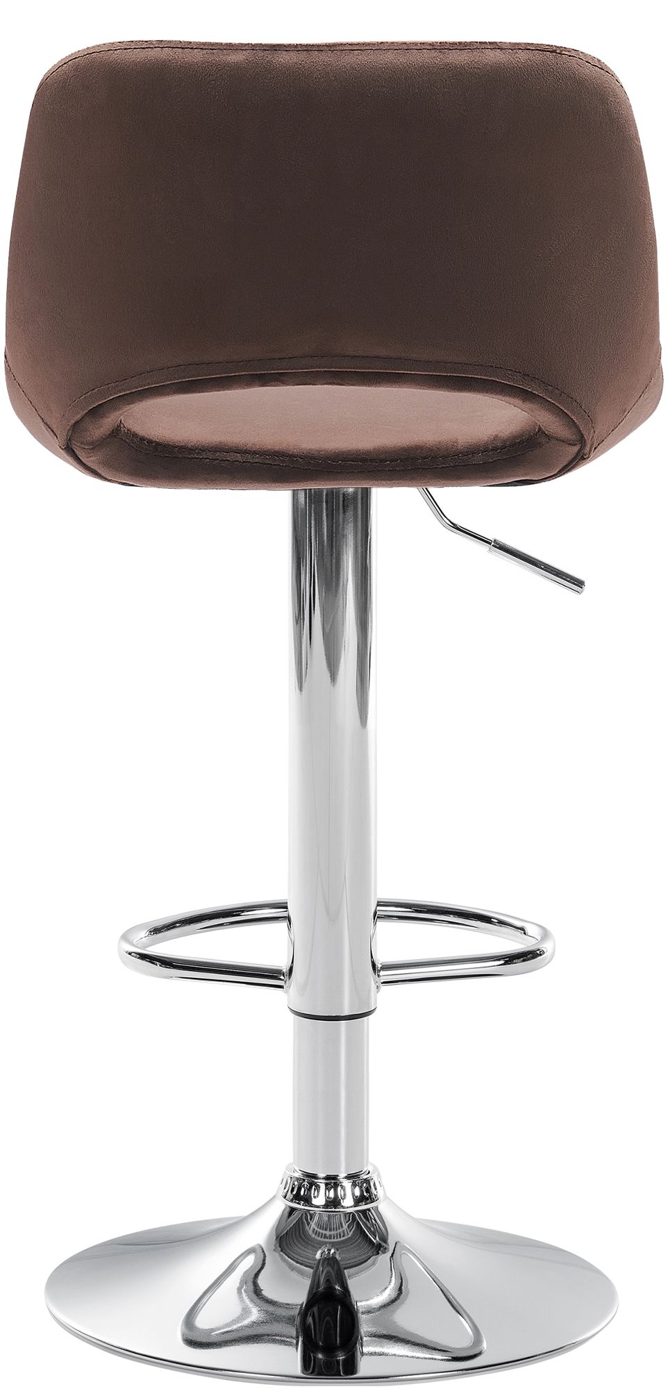 Set med 2 Barstolar med ryggstöd Sammet Justerbar Vridbar 106 Brun - bild 4