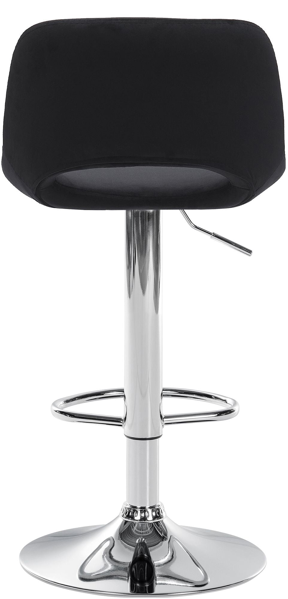 Set med 2 Barstolar med ryggstöd Sammet Justerbar Vridbar 106 Svart - bild 4