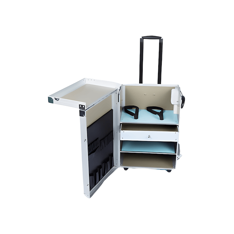 Pedicurekoffer met Trolley PodoMobile Maxi Grey Blue 2