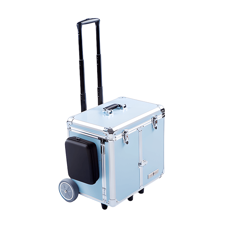 Pedicurekoffer met Trolley PodoMobile Midi Grey Blue 2