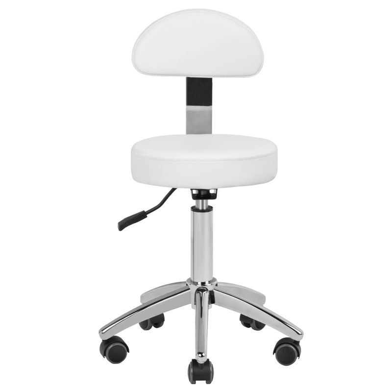 Taburett Sadelstol AM-304 Justerbar - Vit - bild 2