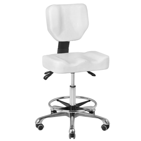 Taburett A-4299 Vit - Justerbar Arbetspall