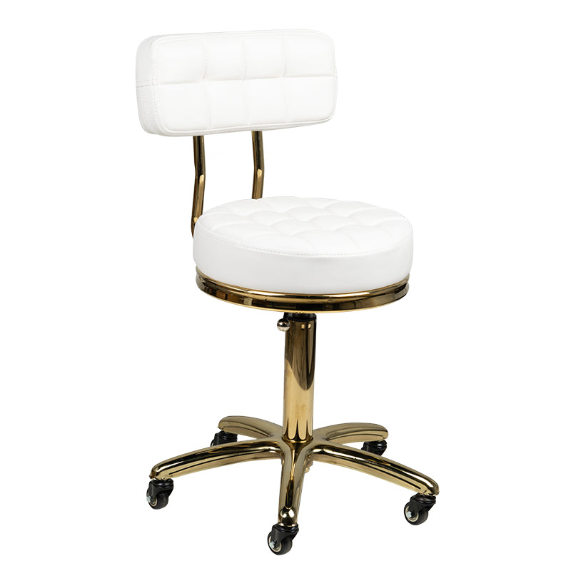 Taburett AM-961 Guld-Vit - Justerbar